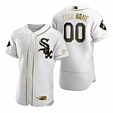 Chicago White Sox Customized Nike White Stitched MLB Flex Base Golden Edition Jersey,baseball caps,new era cap wholesale,wholesale hats